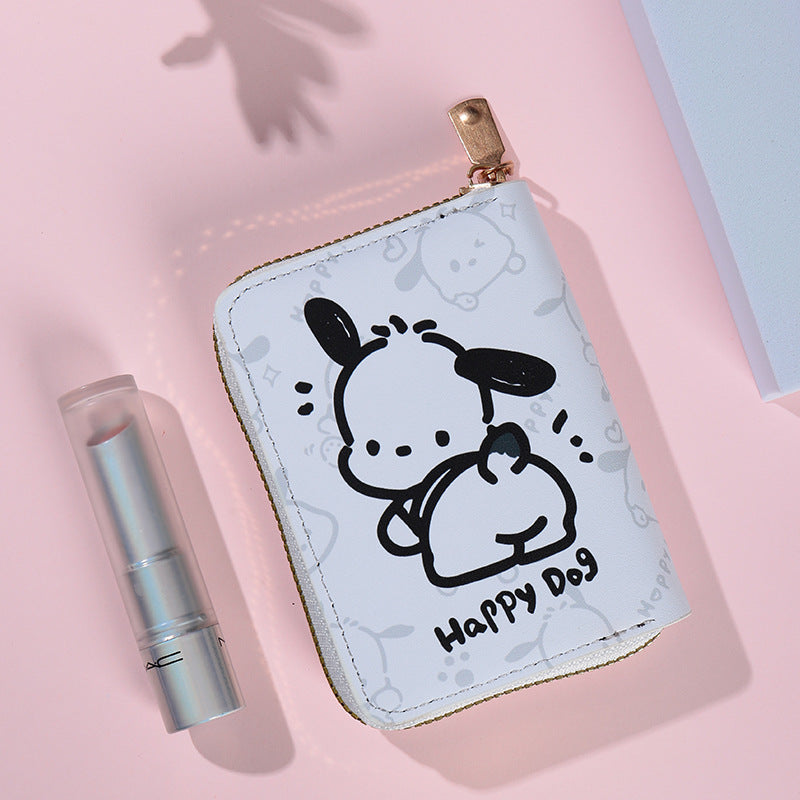 Cartoon Zipper Large Capacity Credit Cover Card Holder