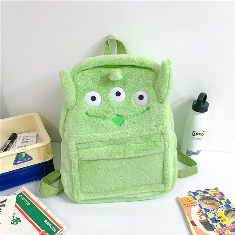 Cartoon Bear Three-dimensional Funny Large Capacity Heart Cute Plush Backpacks