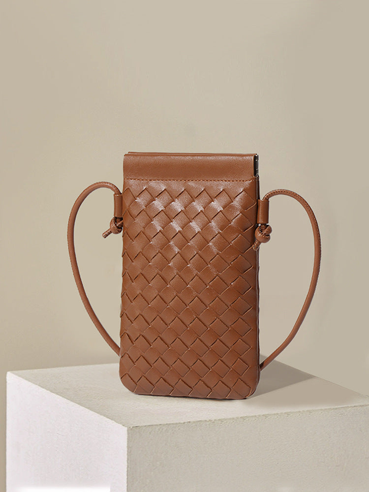 Autumn Woven Cell Niche Texture Mini Crossbody Bags