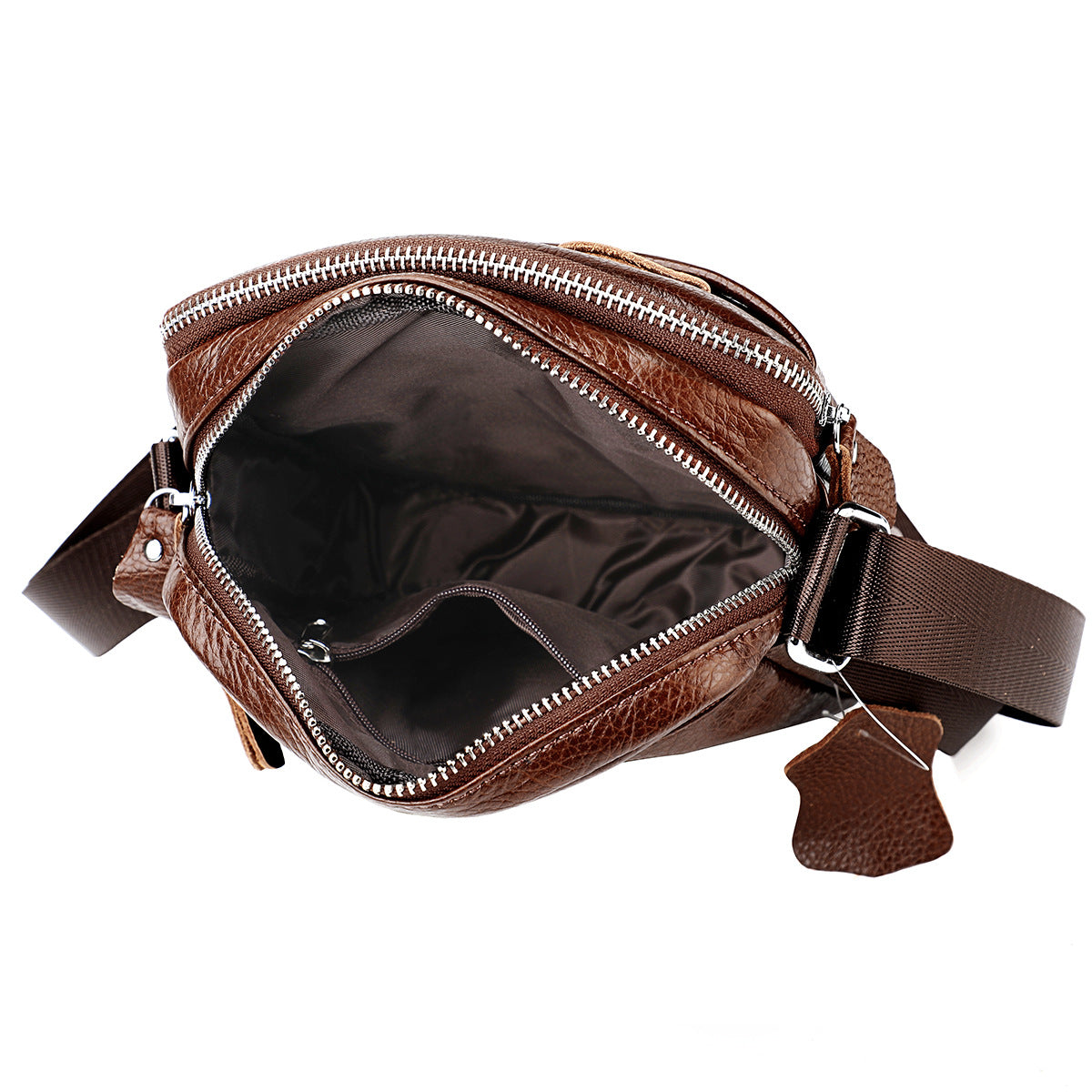 Men's Creative Trendy First Layer Cowhide Men's Chest Bags