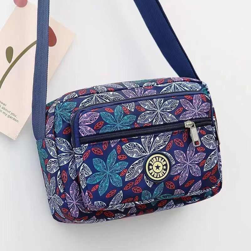 Women's Mother Nylon Cloth Flower Canvas Stall Bags