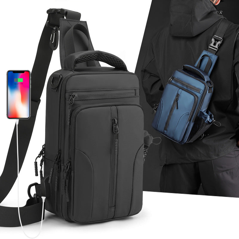 Attractive Casual Men's Waterproof Trendy Multifunctional Men's Chest Bags