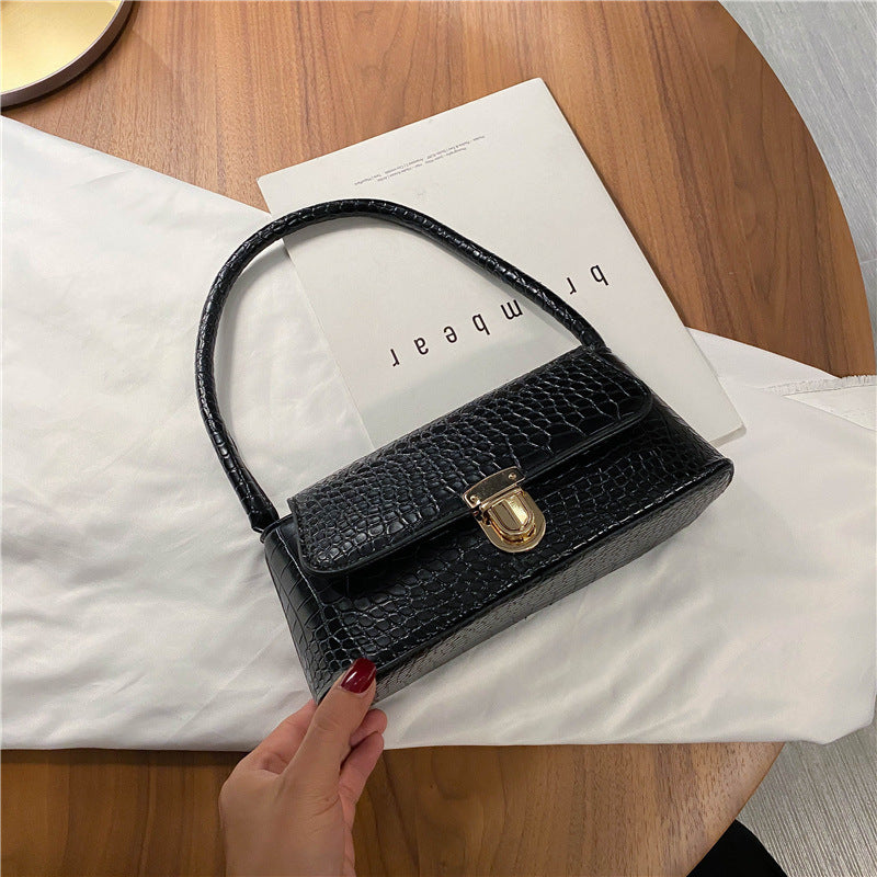 Women's Trendy Korean Style Stone Pattern Portable Shoulder Bags