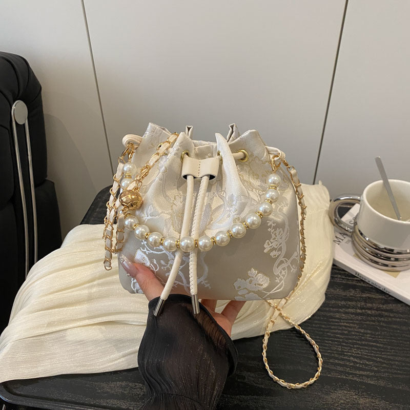 Cheongsam Style Pearl Western Chinese Large Capacity Bags