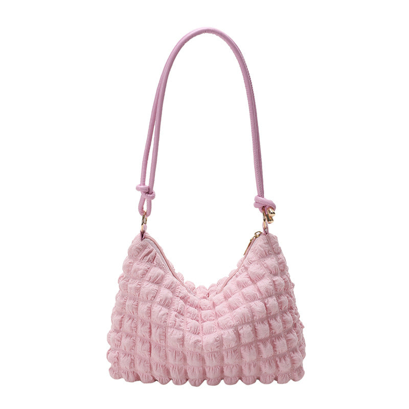 Women's Simple Gentle Elegant Pleated Underarm Arm Bags