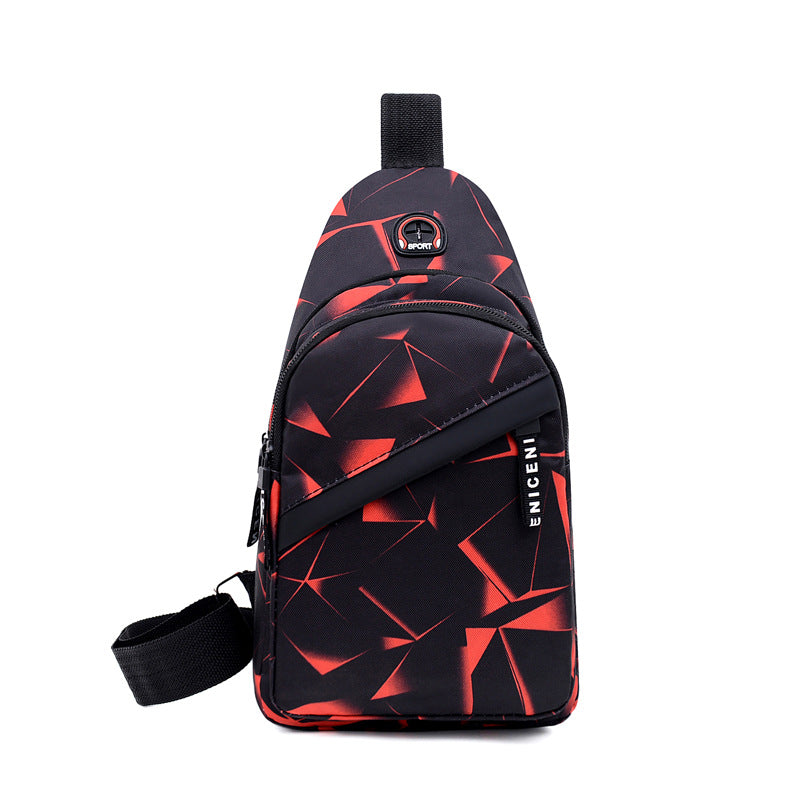 Men's Creative Earphone Outing Leisure Business Men's Chest Bags