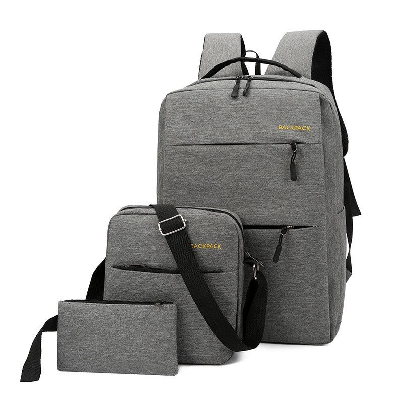 Men's Business Fixed Leisure Fashion Three-piece Set Backpacks