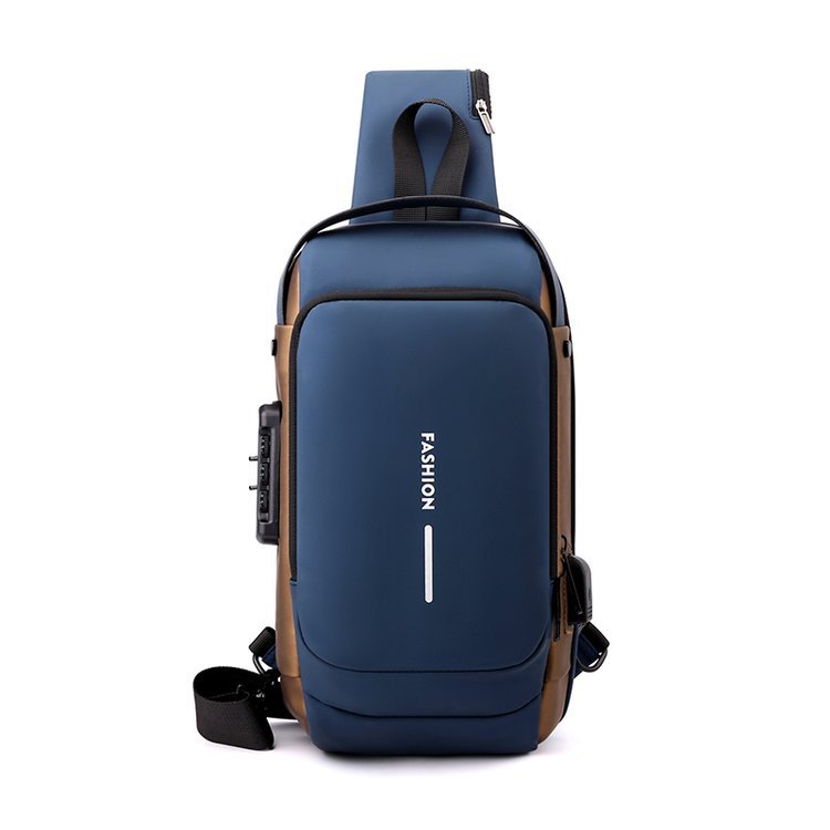 Men's Fashion New Charging Commuter Waterproof Men's Chest Bags
