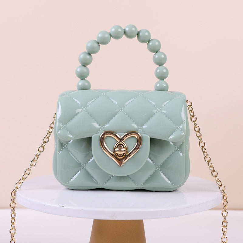 Candy Color One Mini Chain Pearl Crossbody Bags