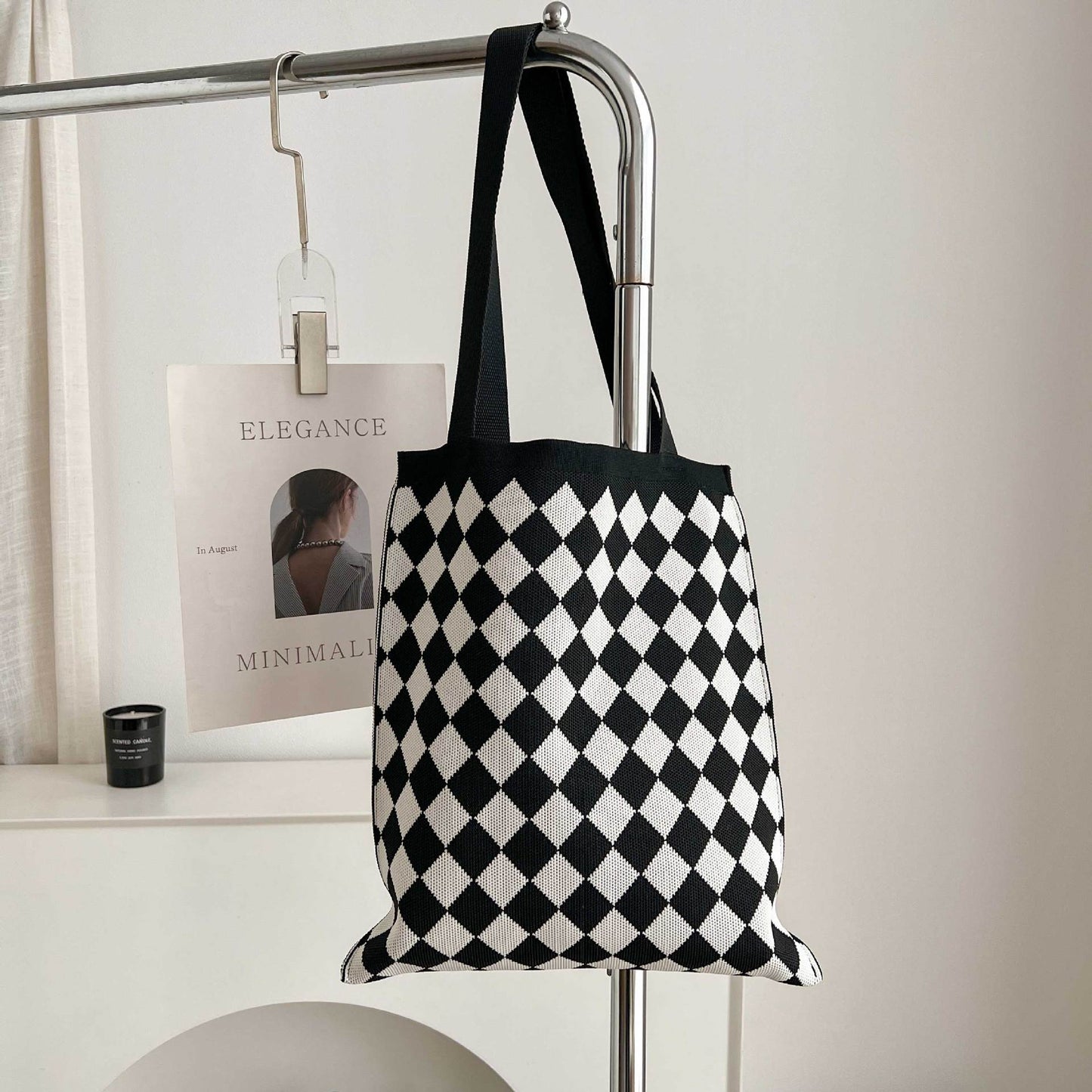 Knitted Korean Big Fashion Simple Cat Shoulder Bags