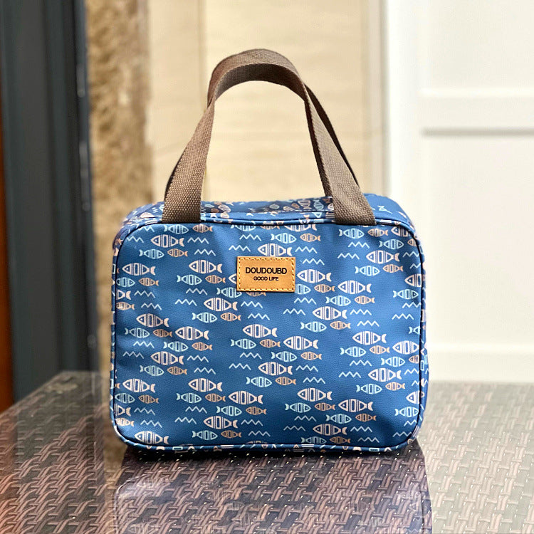 Waterproof Widened Compartment Dinner Plate Insulated Lunch Handbags
