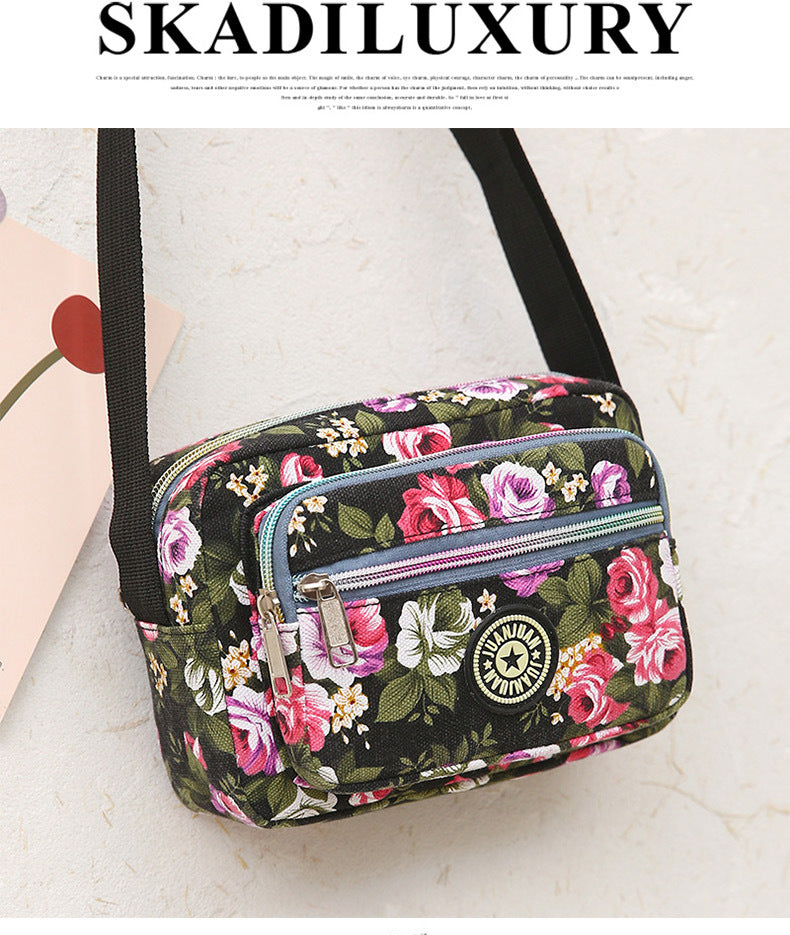 Women's Lightweight Business For Collecting Money Flower Crossbody Bags