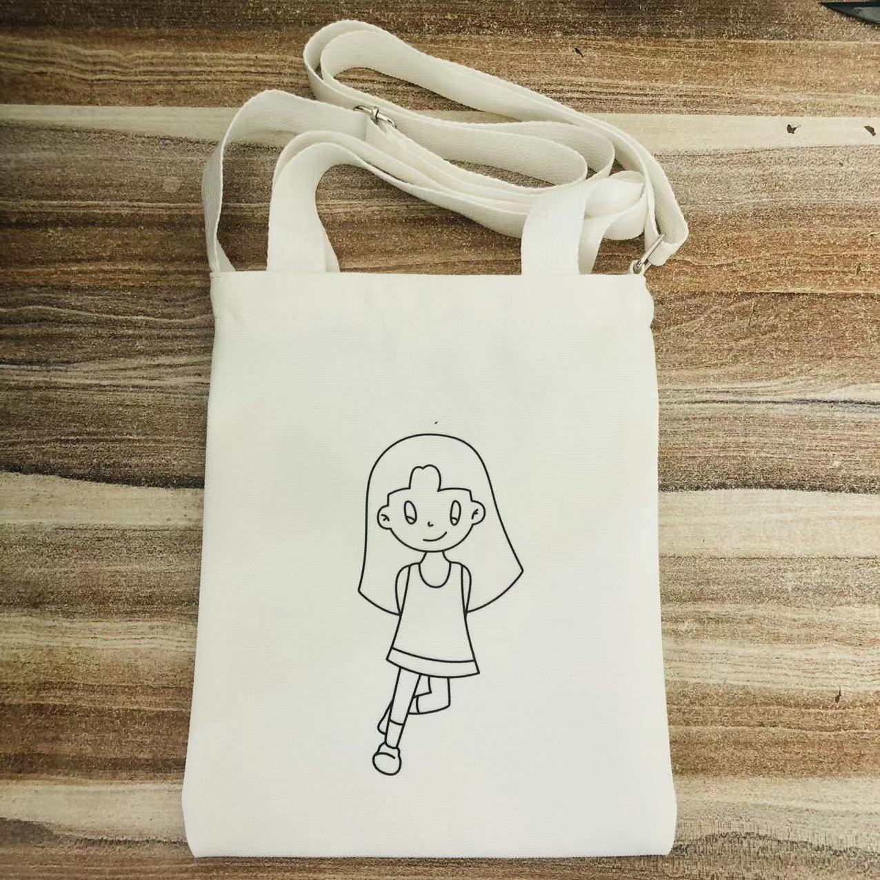 Women's Canvas Female Korean Style Fashion Printing Crossbody Bags