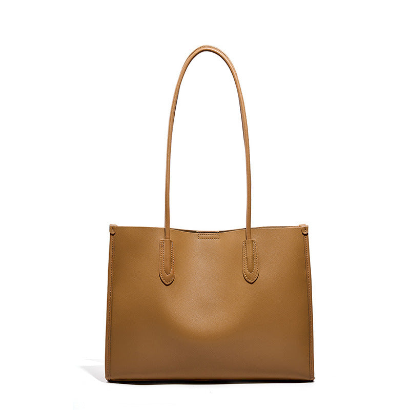 Women's Genuine Leather Niche Soft Versatile High-grade Large Handbags