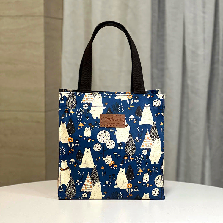 Style Waterproof Fashion Cartoon Mummy Lunch Box Handbags