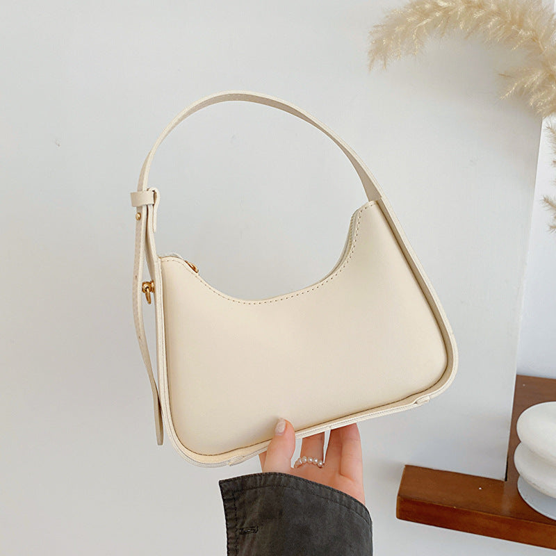 Solid Color Simple Textured Fashion Style Shoulder Bags