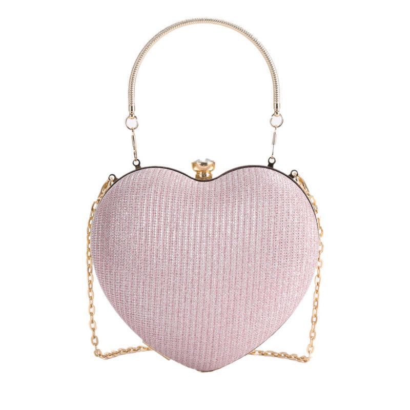 Women's Fashion Trendy Popular Dinner Elegant Heart Shoulder Bags