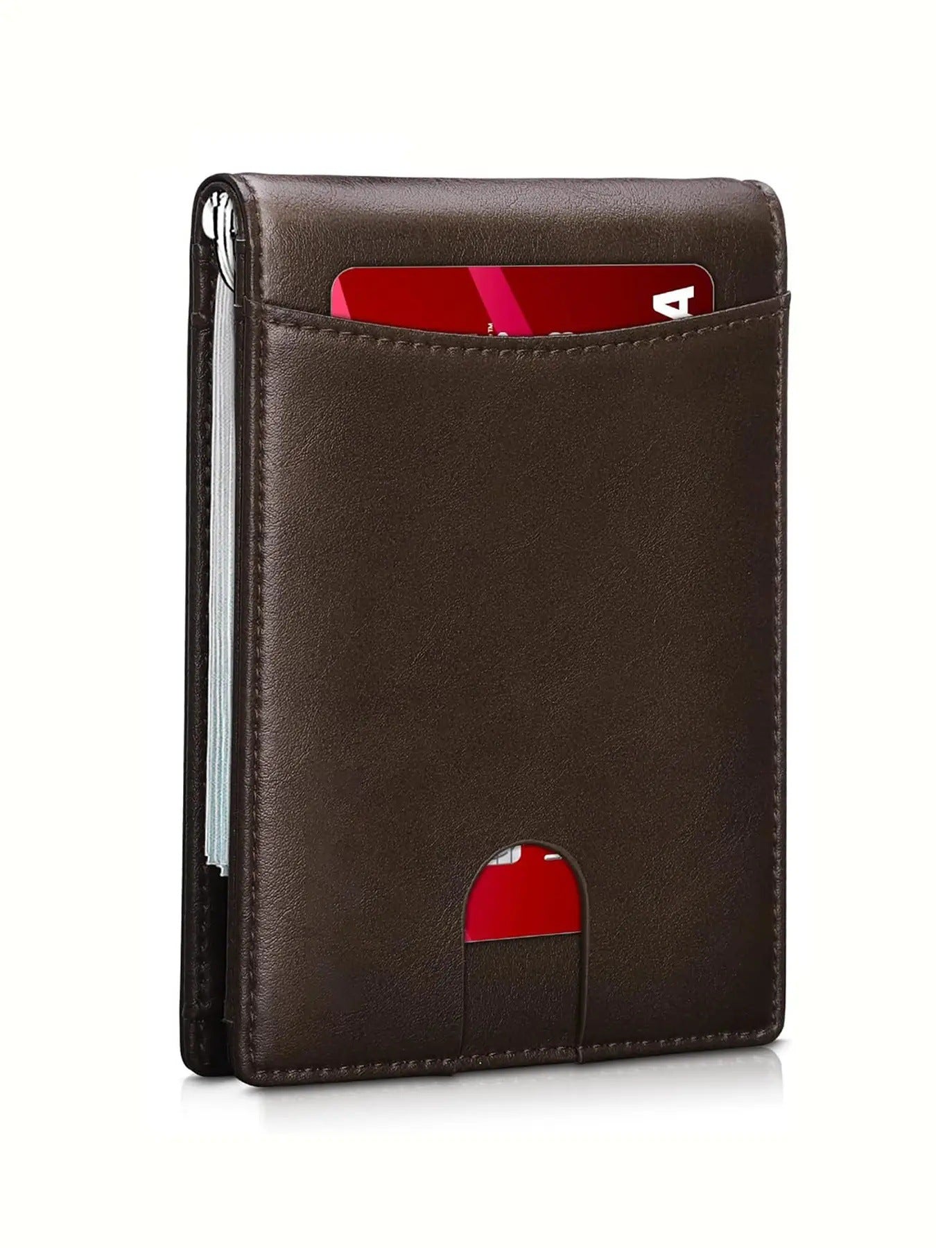 Men's American Gold Clip Carbon Fiber Pattern Card Holder