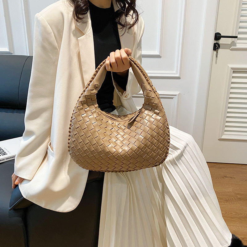 Women's French Texture Woven Elegant Underarm Niche Bags