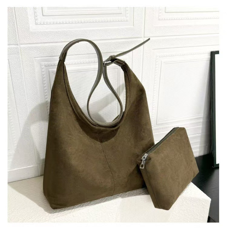 Women's Large Capacity Suede Bread For Popular Shoulder Bags