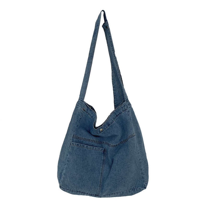 Washed Denim Class Female Canvas Korean Crossbody Bags