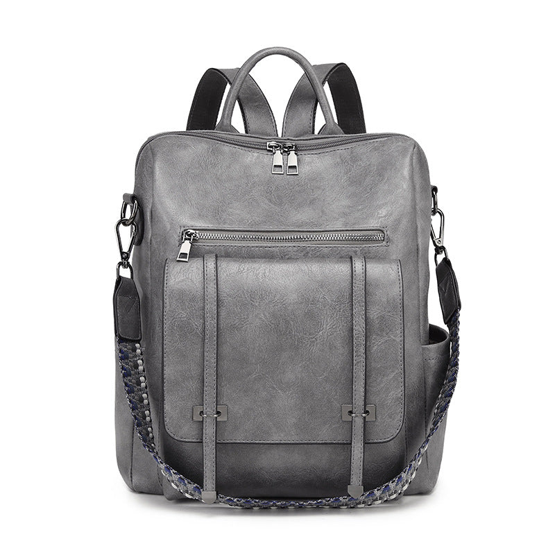 Women's Retro High-grade Soft Leather Large Capacity Backpacks