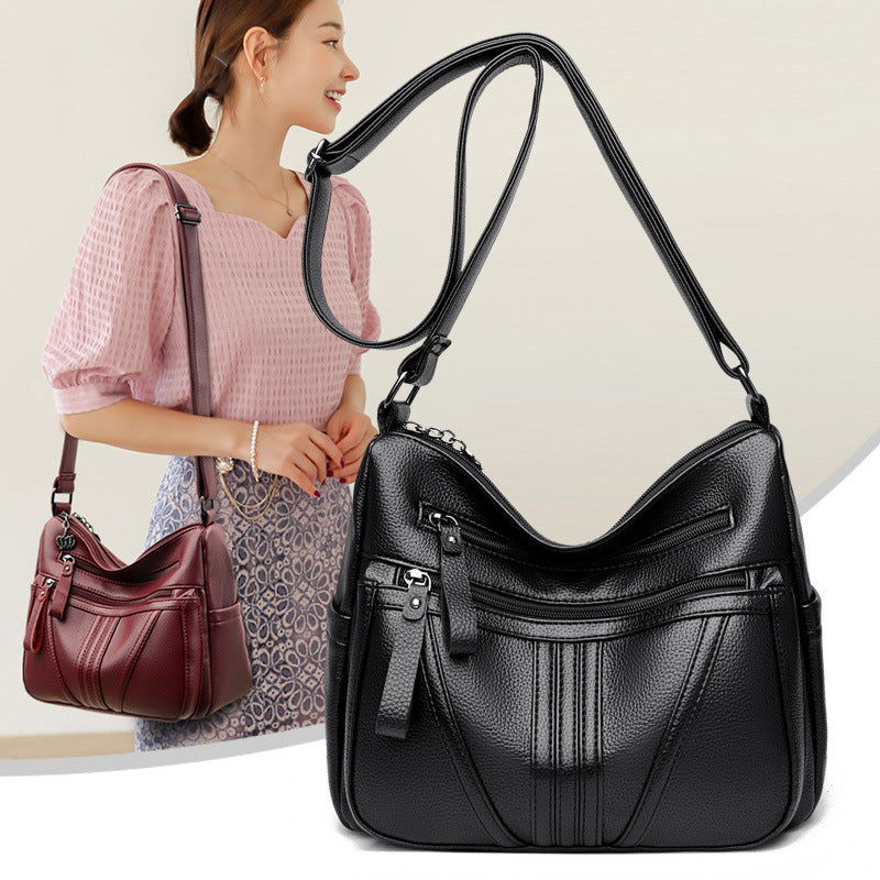 Women's Leather For Woman Fashion Soft Mother Crossbody Bags