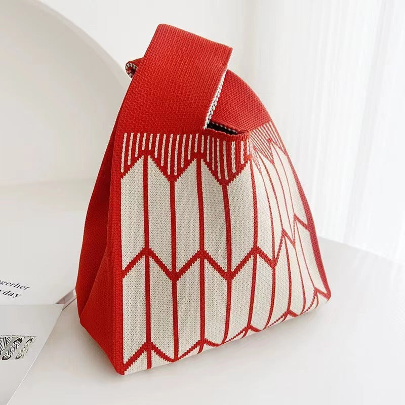Women's Boat Festival Panda Knitted Wrist Handbags