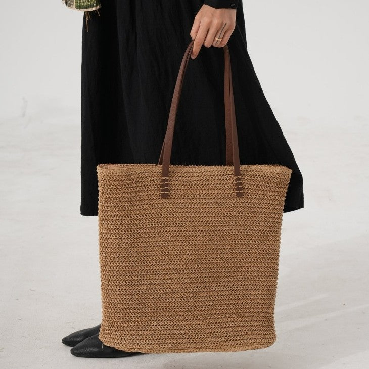 Women's Straw Woven Vacation Beach Large Capacity Women's Shoulder Bag