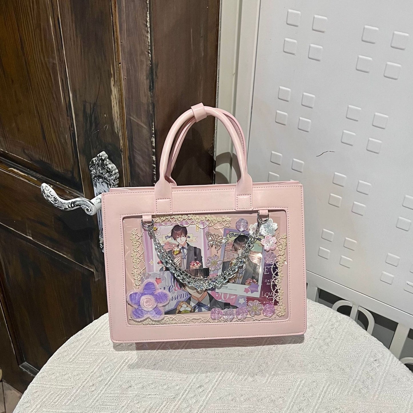 Women's Crocodile Pattern Cartoon Portable Large Capacity Commuter Handbags