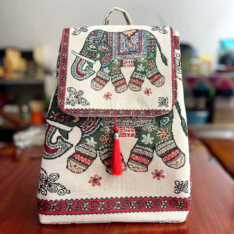 Women's Yunnan National Style Sofa Slipcover Leisure Backpacks