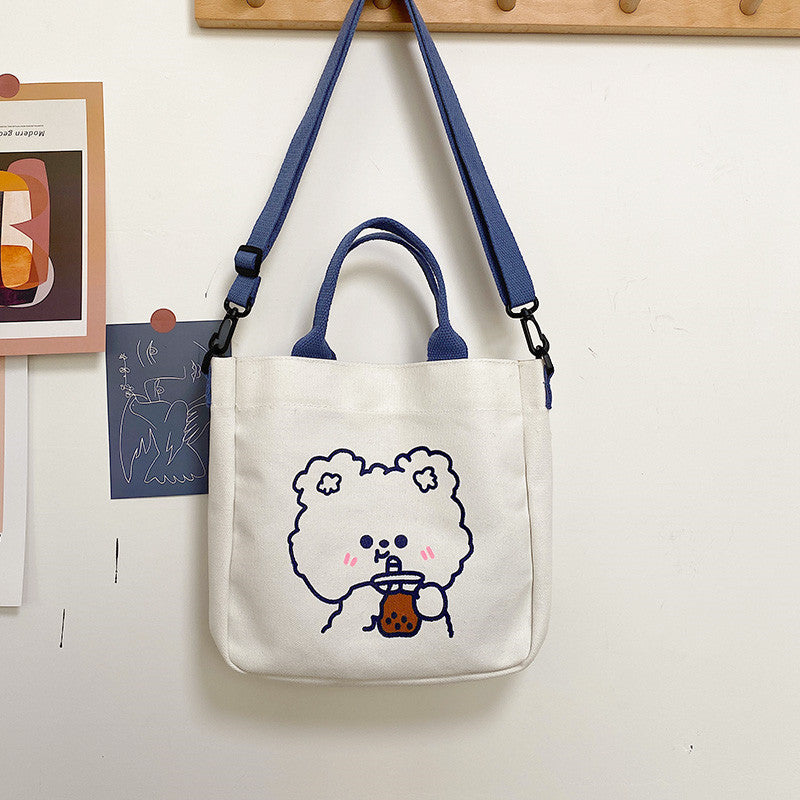 Cute Canvas Female Class Korean Style Shoulder Bags