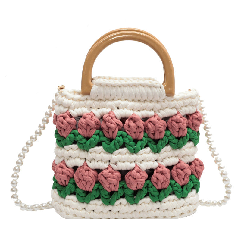 Tulip Hand-woven Strip Thread Material Gifts Handbags