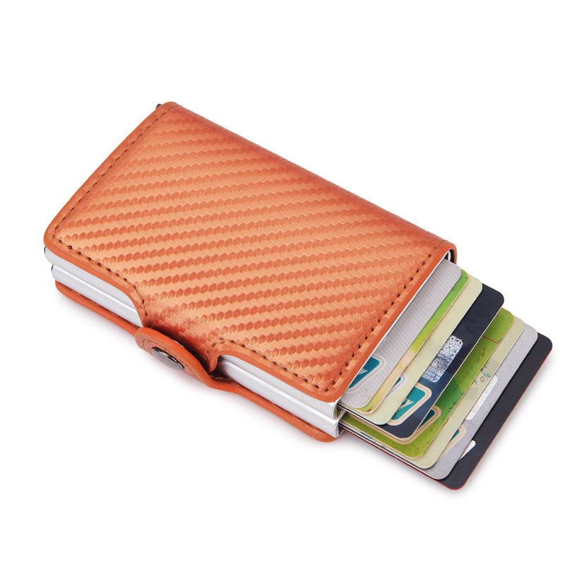 Men's Carbon Fiber Metal Automatic Pop-up Men's Wallets