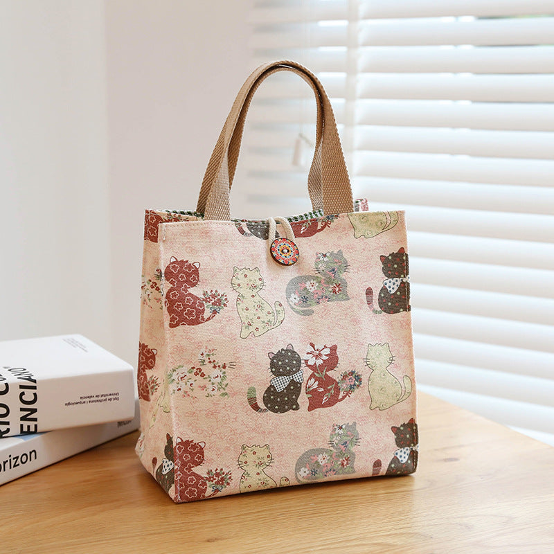 Canvas Portable Lunch Mummy Fashion Western Handbags