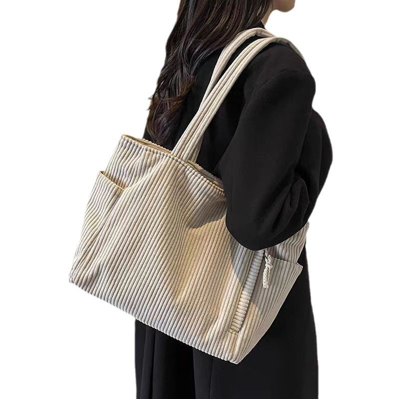 Women's Creative Corduroy One Shopping Advanced Shoulder Bags