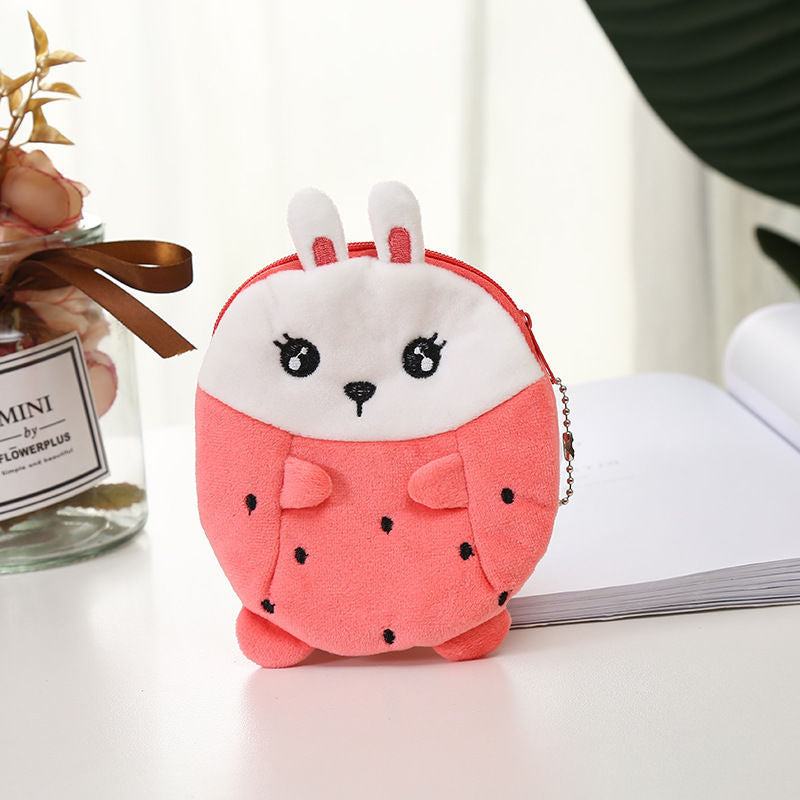 Cartoon Mini Plush Creative Cute Earphone Coin Purses