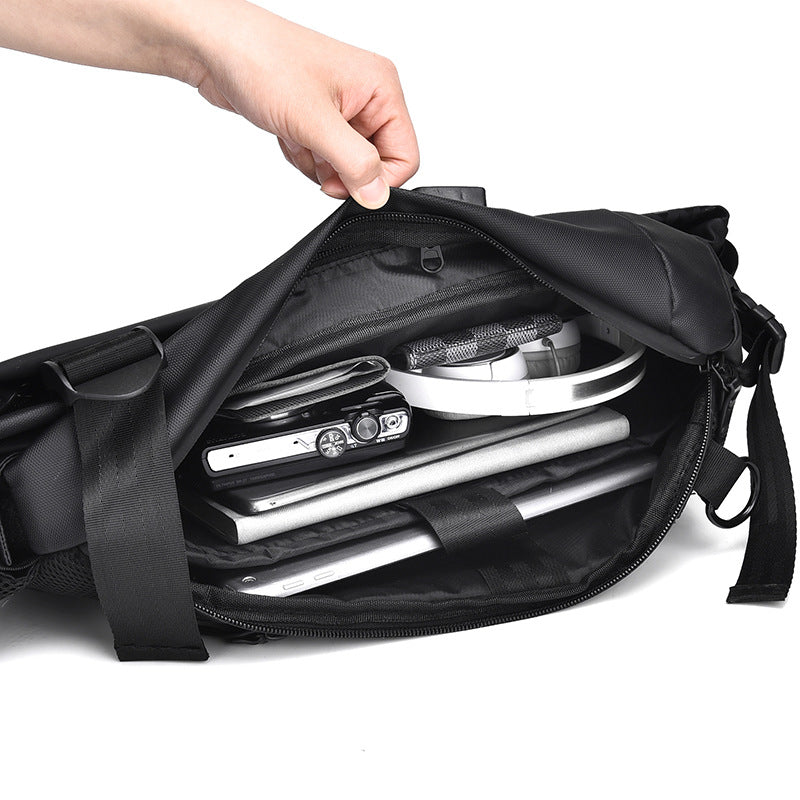 Men's Trendy Cool Solid Color Function Fashion Men's Chest Bags