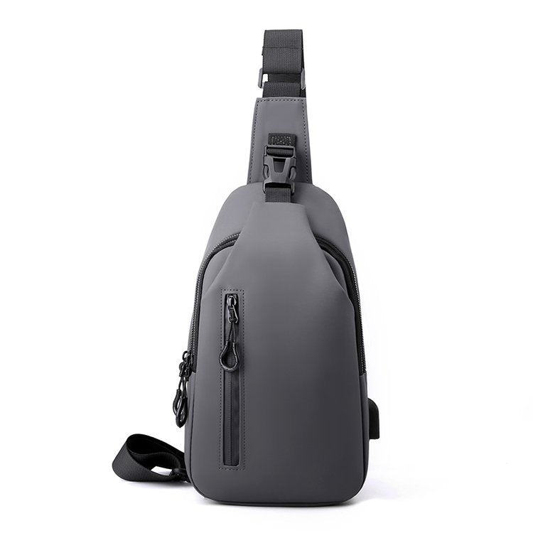 Men's Korean Fashion Waterproof Mobile Charging Large Men's Chest Bags