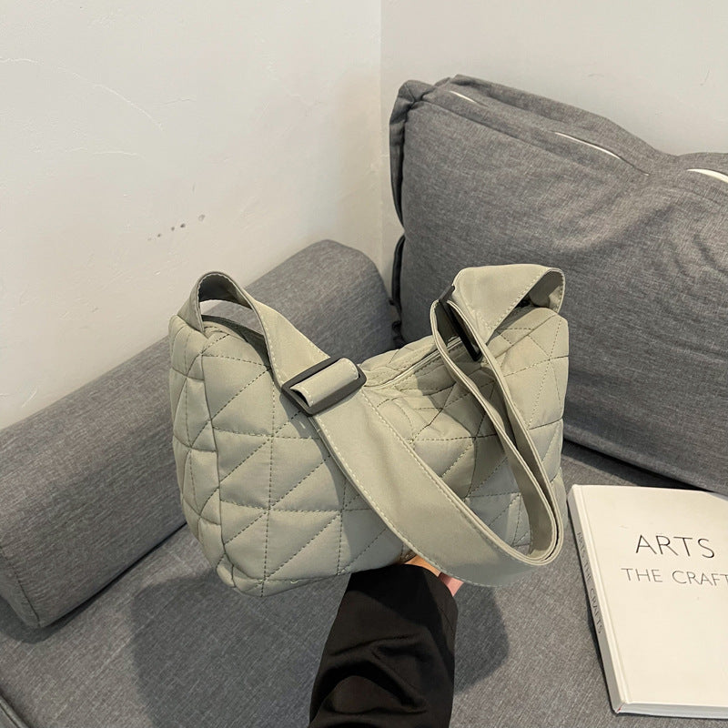 Capacity Commuter Woman Cotton Dress Rhombus Shoulder Bags