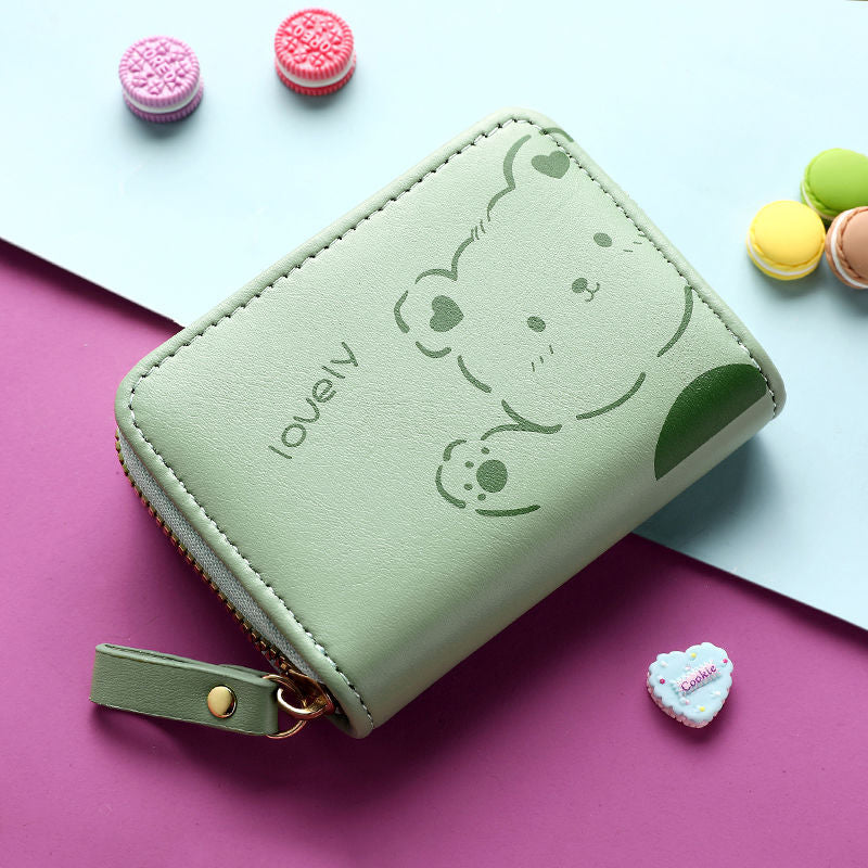 Mini Slot Organ Cartoon Cute Bear Card Holder