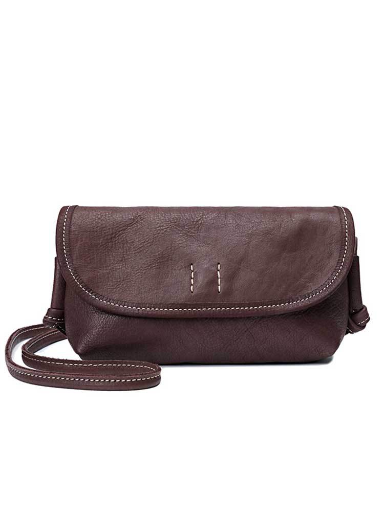 Women's Leather Cross-section Soft Vegetable Tanned Retro Crossbody Bags