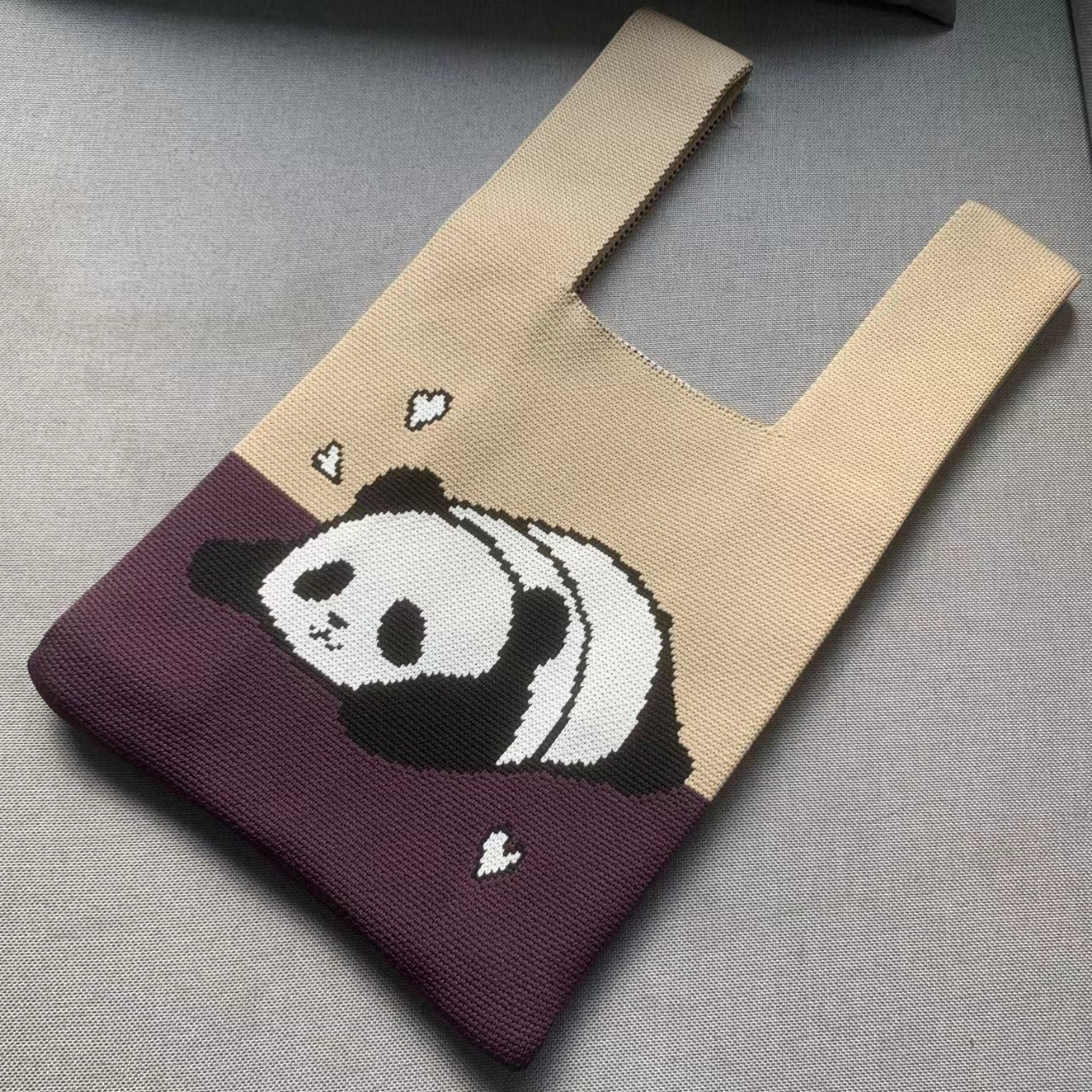 Women's Knitted Wool Vest Hand Carrying Box Handbags
