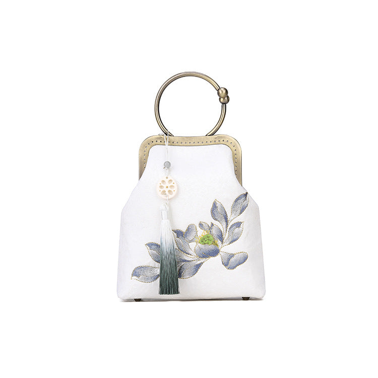 Antiquity Cheongsam Embroidery Gold Mouth Hand Handbags