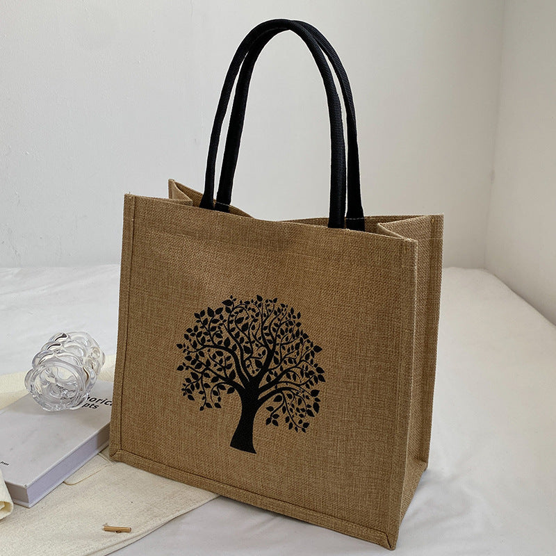 Women's Capacity Linen Fashion For Moms Class Shoulder Bags