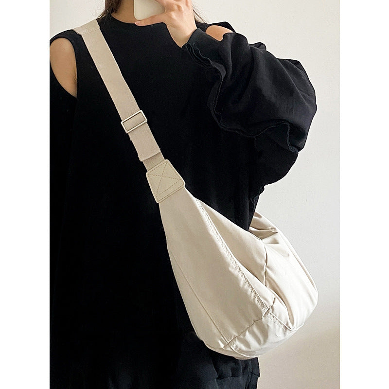 Women's College Soft Large Capacity Dumpling Down Crossbody Bags