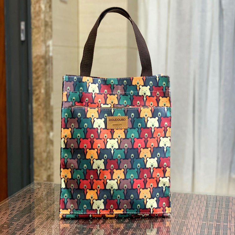 Korean Style Waterproof Lunch Box Commuter Make-up File Handbags