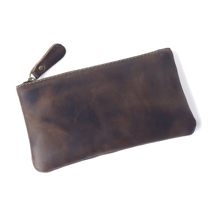 Men's Horse Leather First Layer Long Genuine Simple Men's Wallet