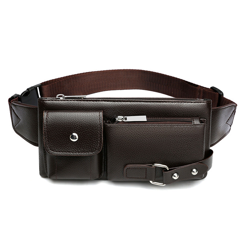 Men's Business Cross Body Waterproof Leather Men's Chest Bags