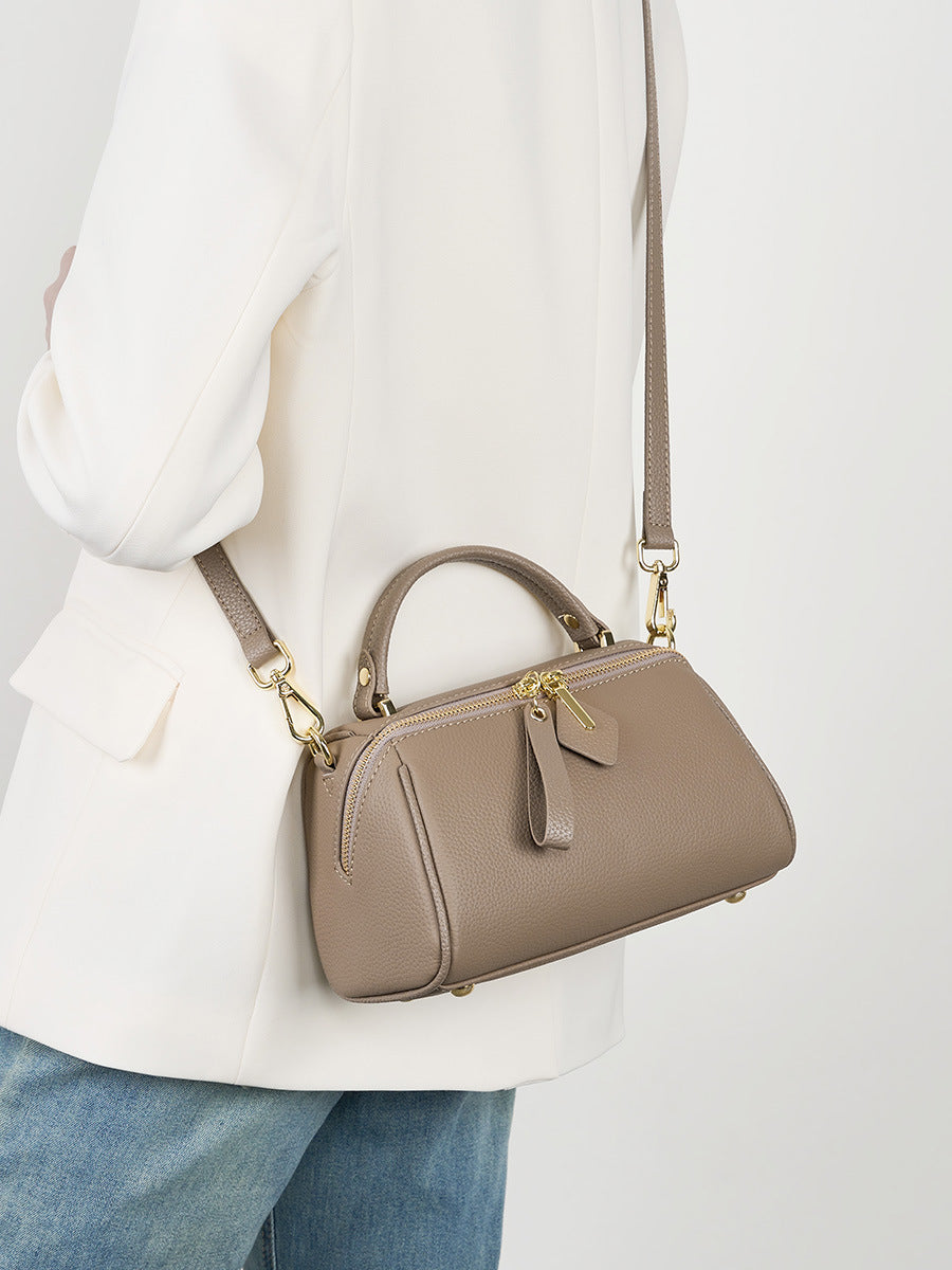 Women's Leather Elegant Retro Simple Classic Boston Crossbody Bags